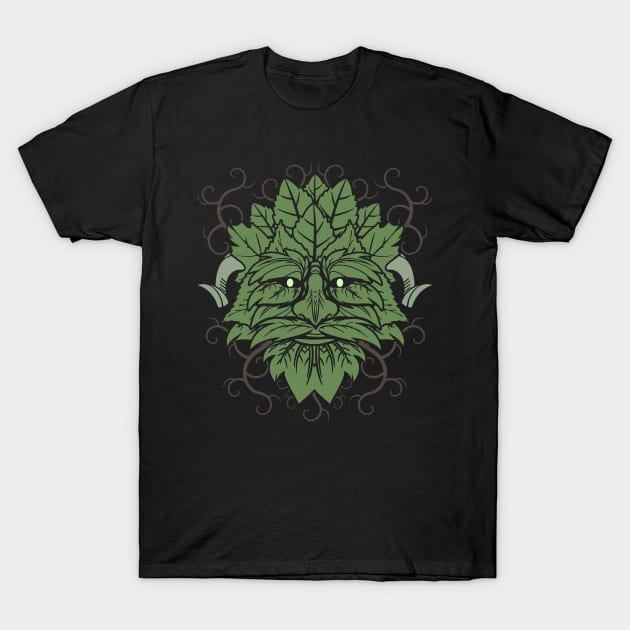 TRADITIONAL CELTIC WICCA PAGAN GREENMAN T-Shirt by Tshirt Samurai